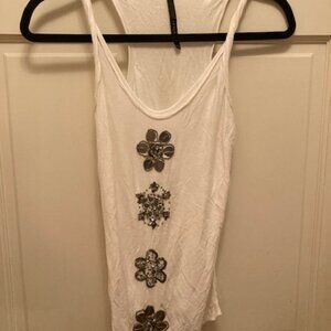 Vintage Poleci Beaded Jeweled Racer-Back Tank